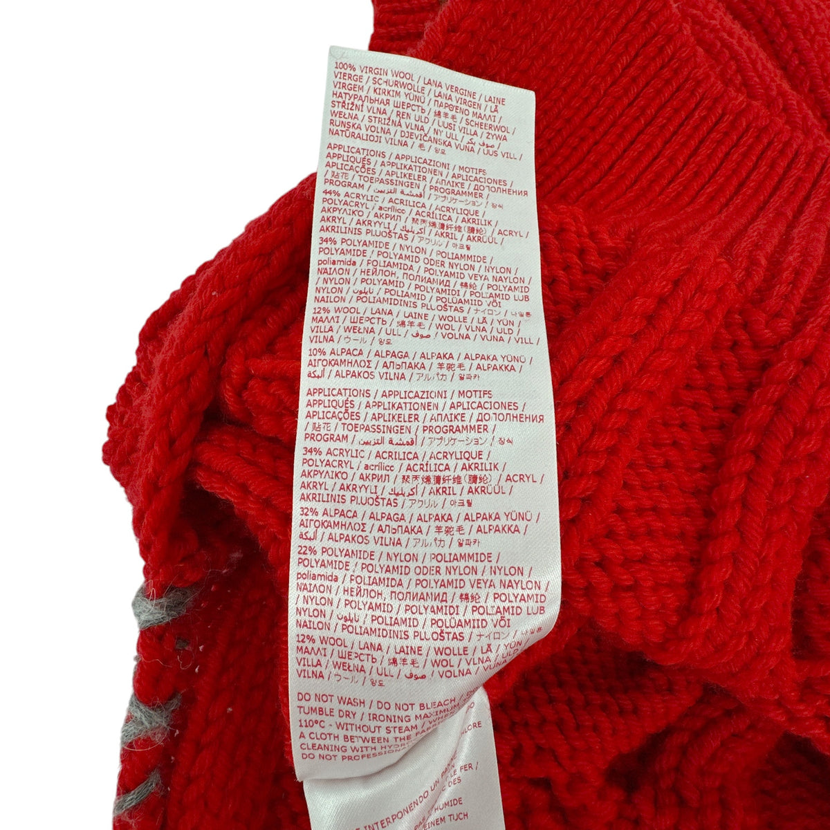 MARNI Cable Knit Wool Vest in Red IT36