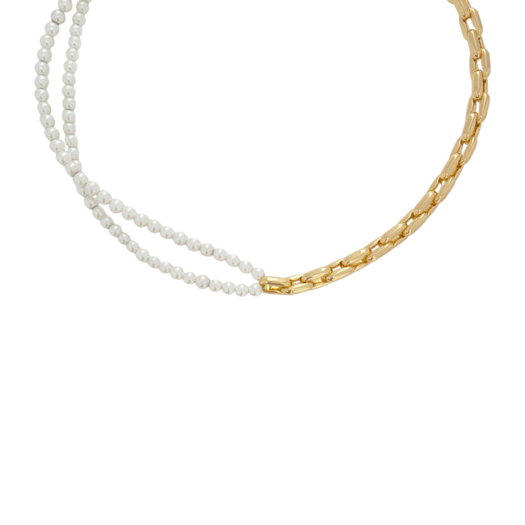 TIMELESS PEARLY Half and Half Necklace