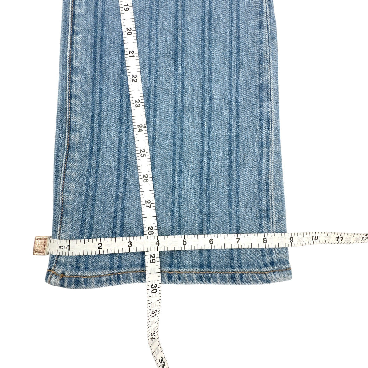 VERONICA BEARD Crosbie Striped Loafer Length Wide Leg Jean 24