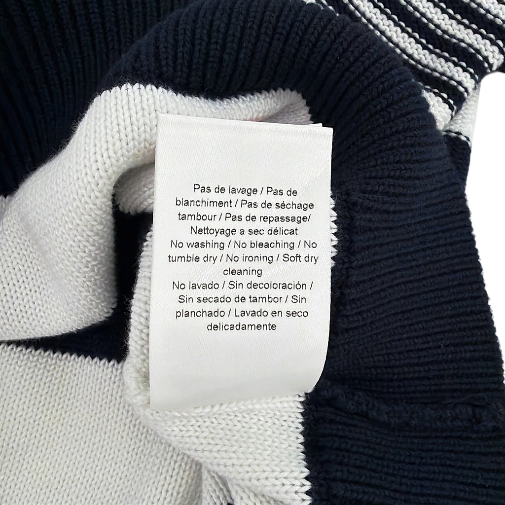 SONIA RYKIEL Pull Rayure Signature Sweater in Blue & White S