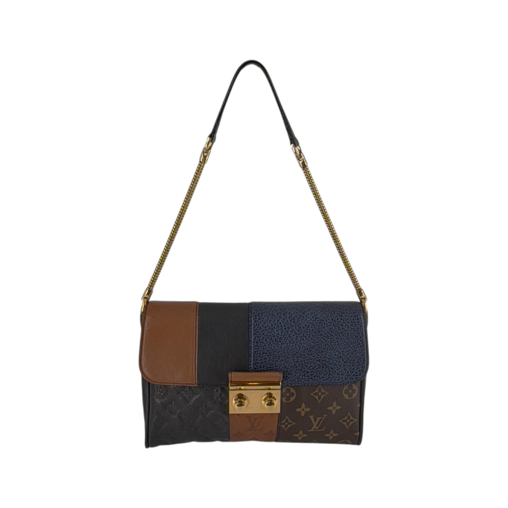 LOUIS VUITTON Limited Edition Monogram Blocks Pochette Plate Marine