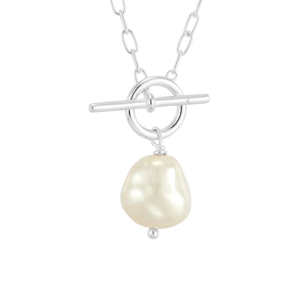 SILPADA Center Attention Silver Freshwater Pearl Necklace
