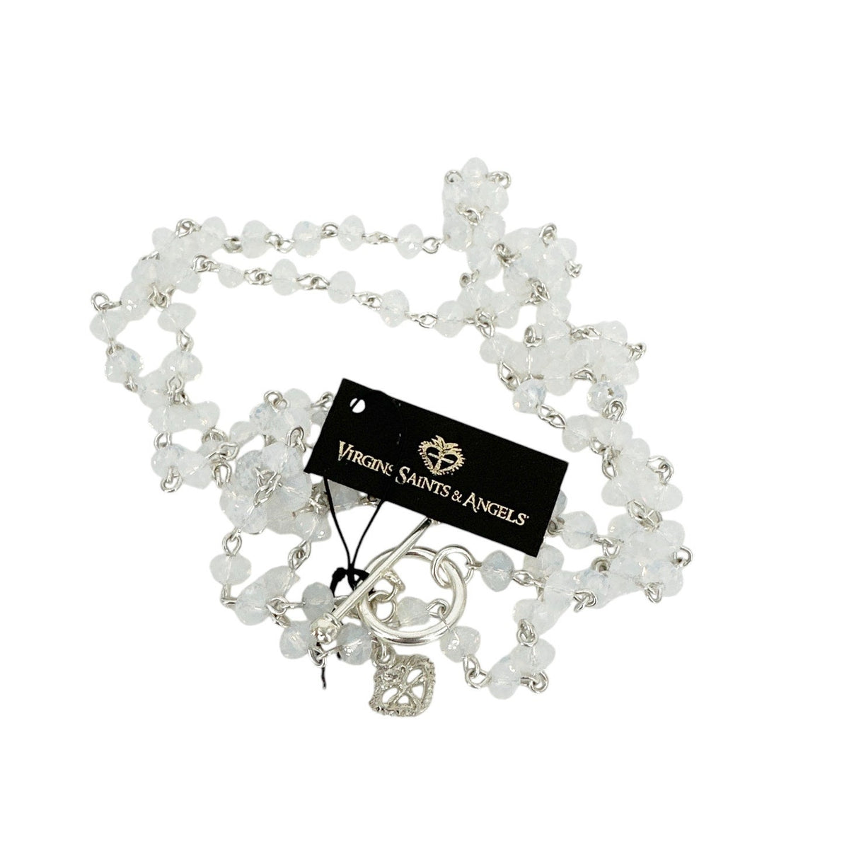 VIRGINS SAINTS & ANGELS VSA Delfina Rondelle White Opal & Silver