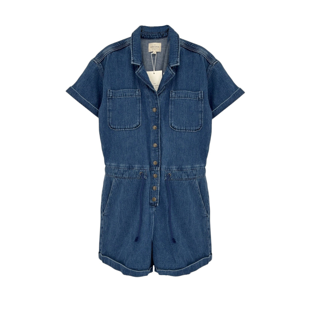 SEZANE Kaou Jumpsuit in Blue FR38|M
