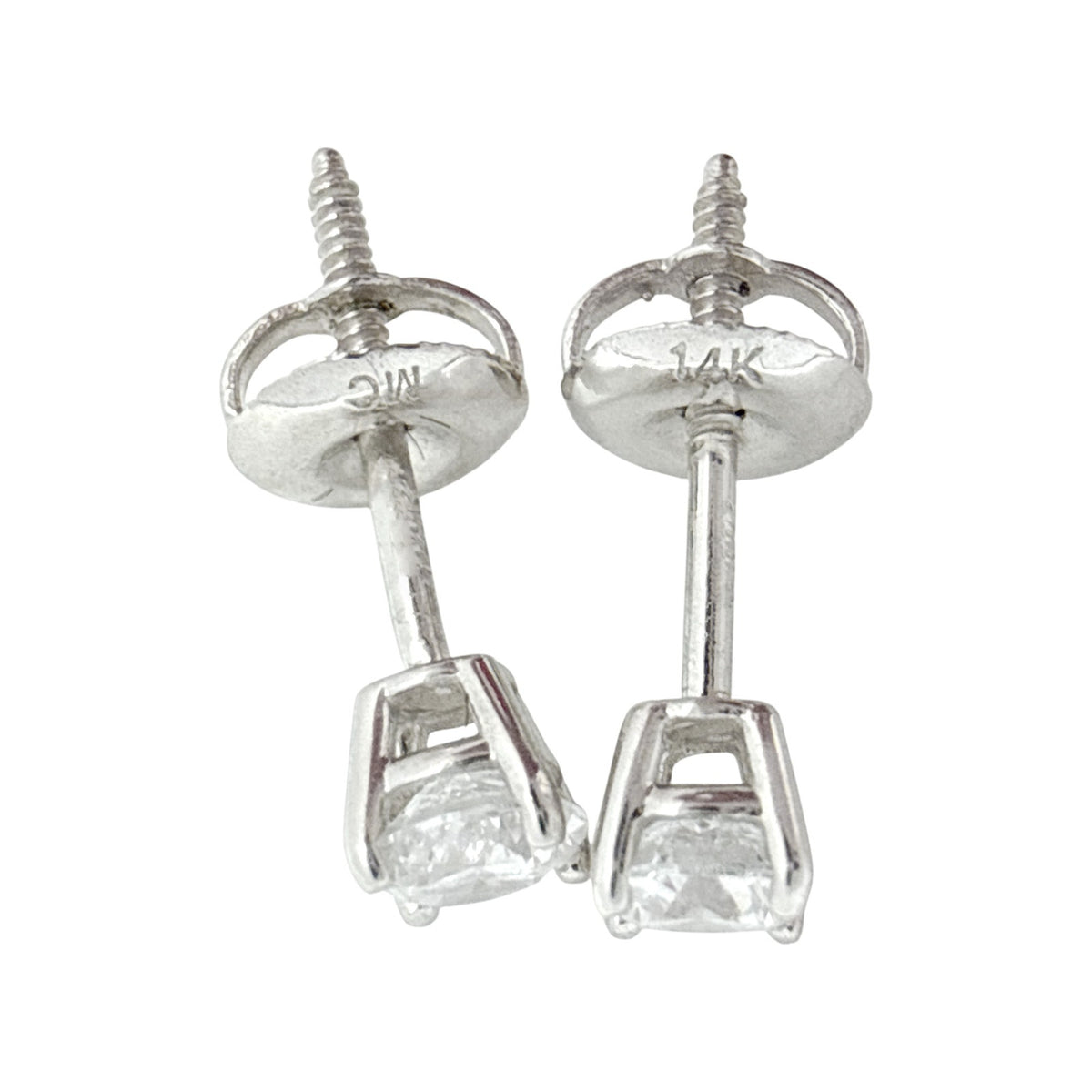 DIAMOND Certified Lab-Grown Solitaire Stud Earrings .5 CTW in 14k White Gold