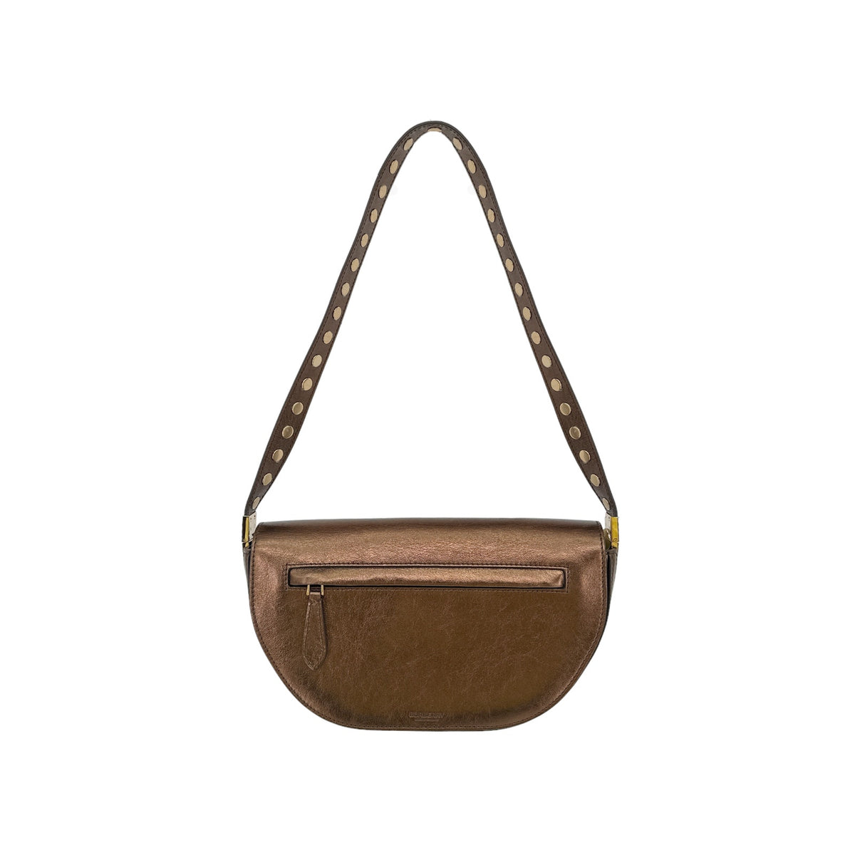 BURBERRY Small Metallic Leather Olympia Shoulder Bag in Bronze