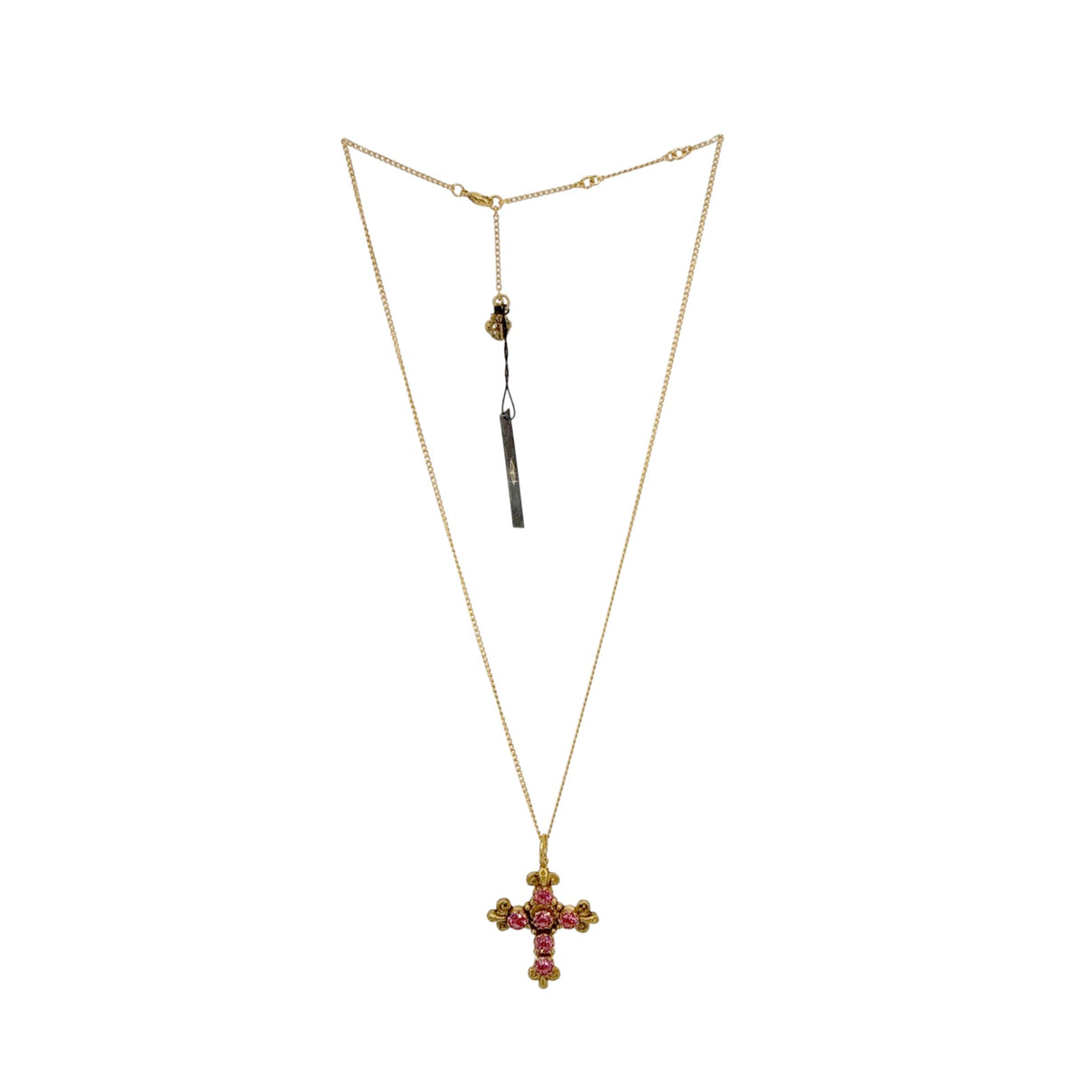 VIRGINS SAINTS & ANGELS VSA Addie Charm Necklace Gold & Pink