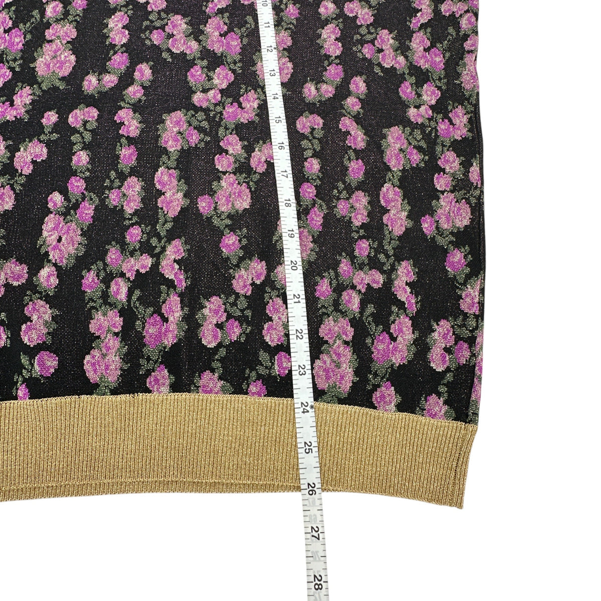 GUCCI Shiny Viscose Jacquard Floral Sweater S