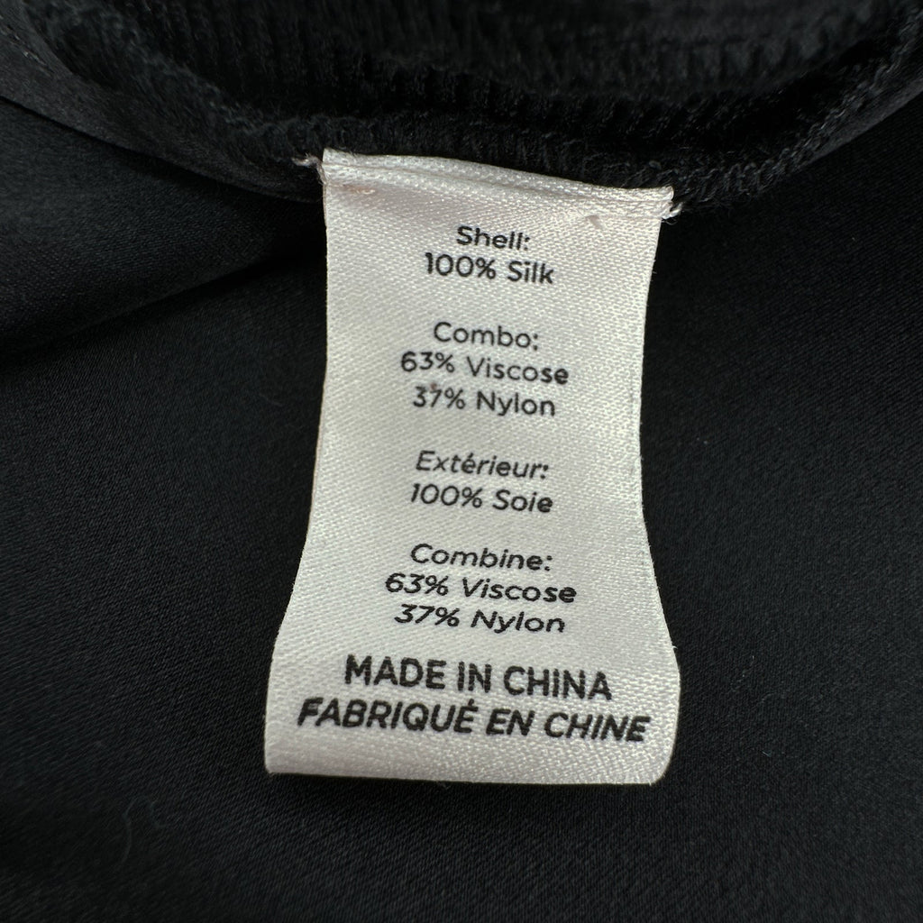 CINQ A SEPT Lysandra Silk Top in Black M