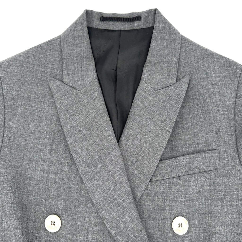 GOLDEN GOOSE Misam Double Breasted Blazer Jacket in Grey XS