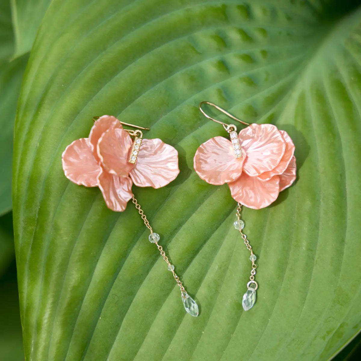 ALEX+ANI New York Botanical Garden Peony Petal Statement Earrings