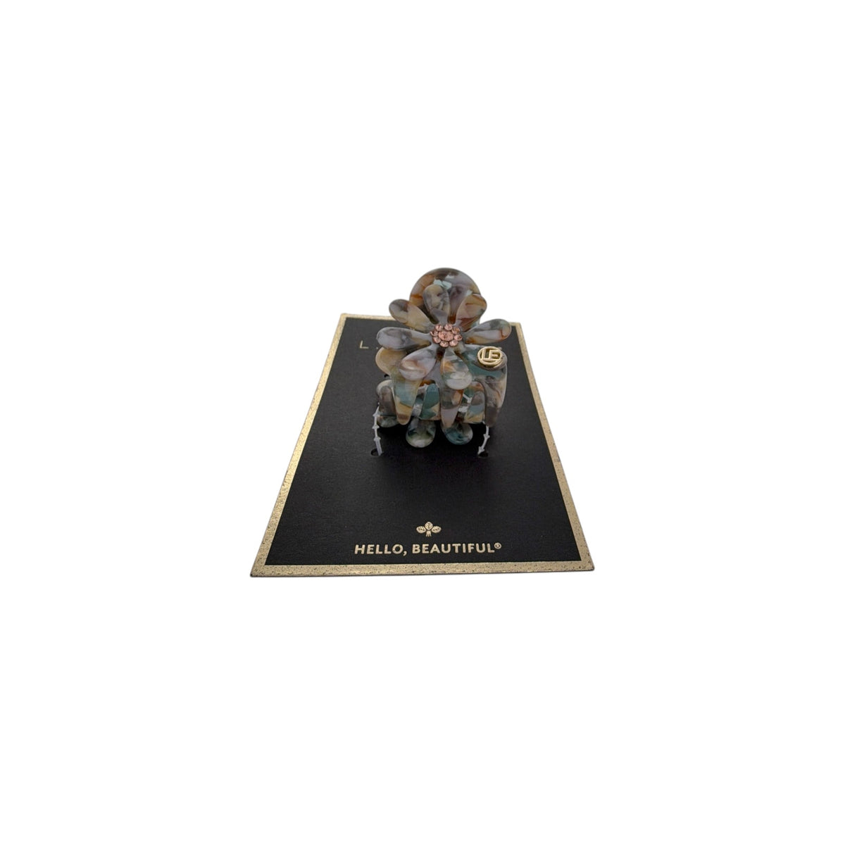 FRANCE LUXE L. ERICKSON Lane Claw Clip Blue & Tan
