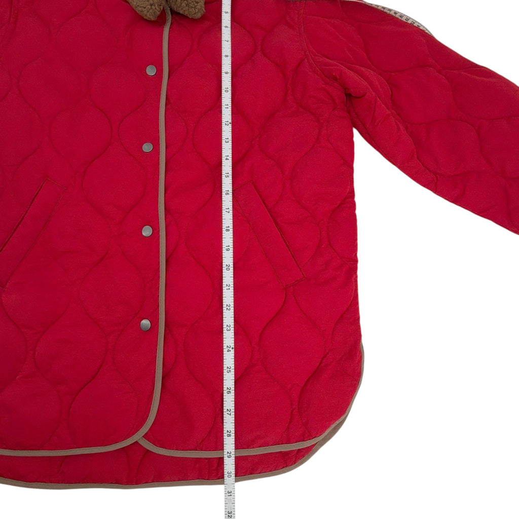 ALEX MILL Wembley Quilted Jacket In Red S