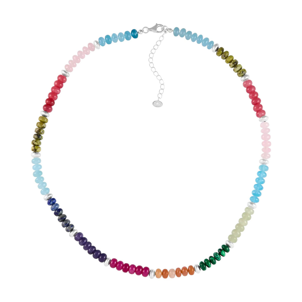 SILPADA Colored In Silver Mixed Stones Beaded Necklace