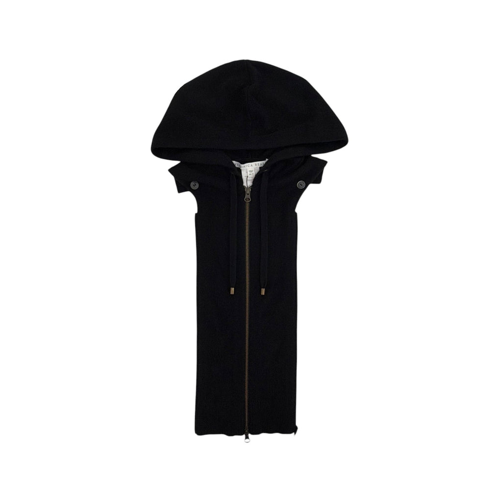 VERONICA BEARD Cashmere Hoodie Dickey in Black