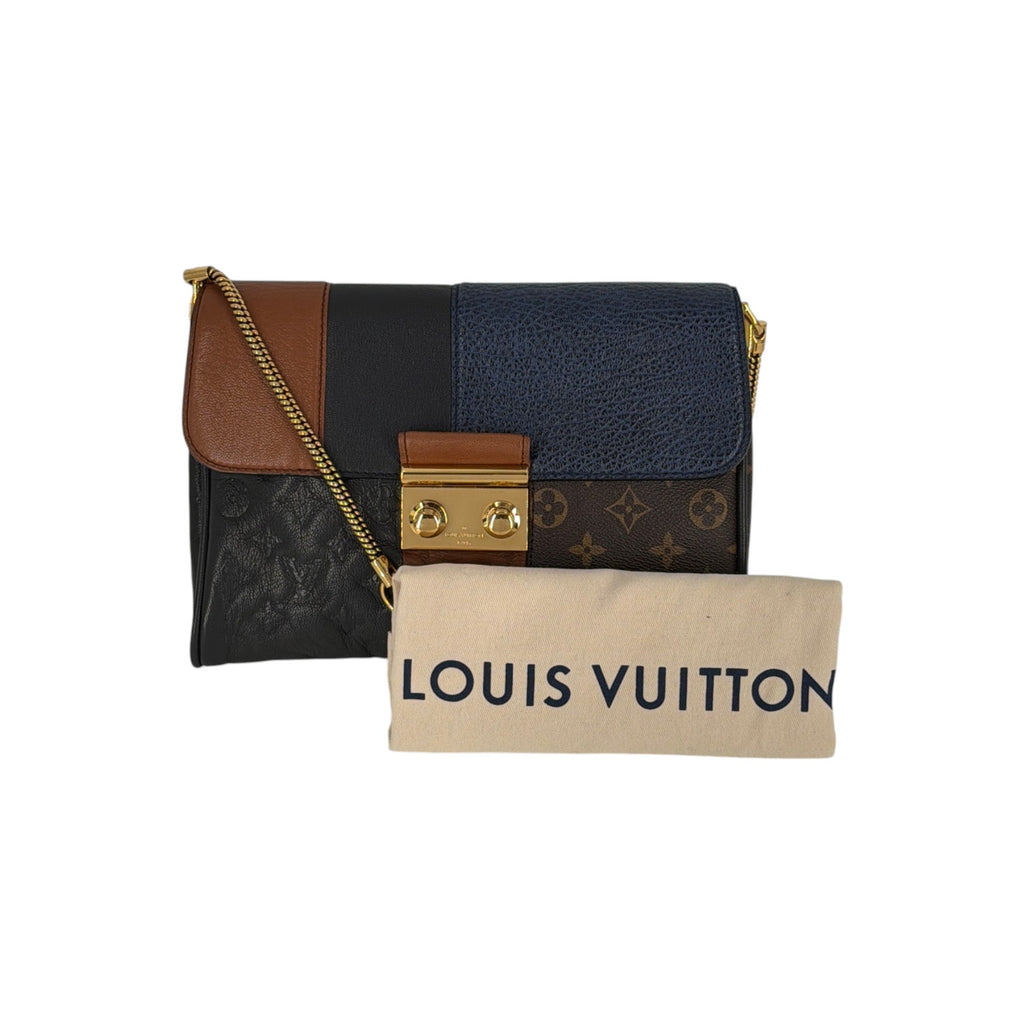 LOUIS VUITTON Limited Edition Monogram Blocks Pochette Plate Marine