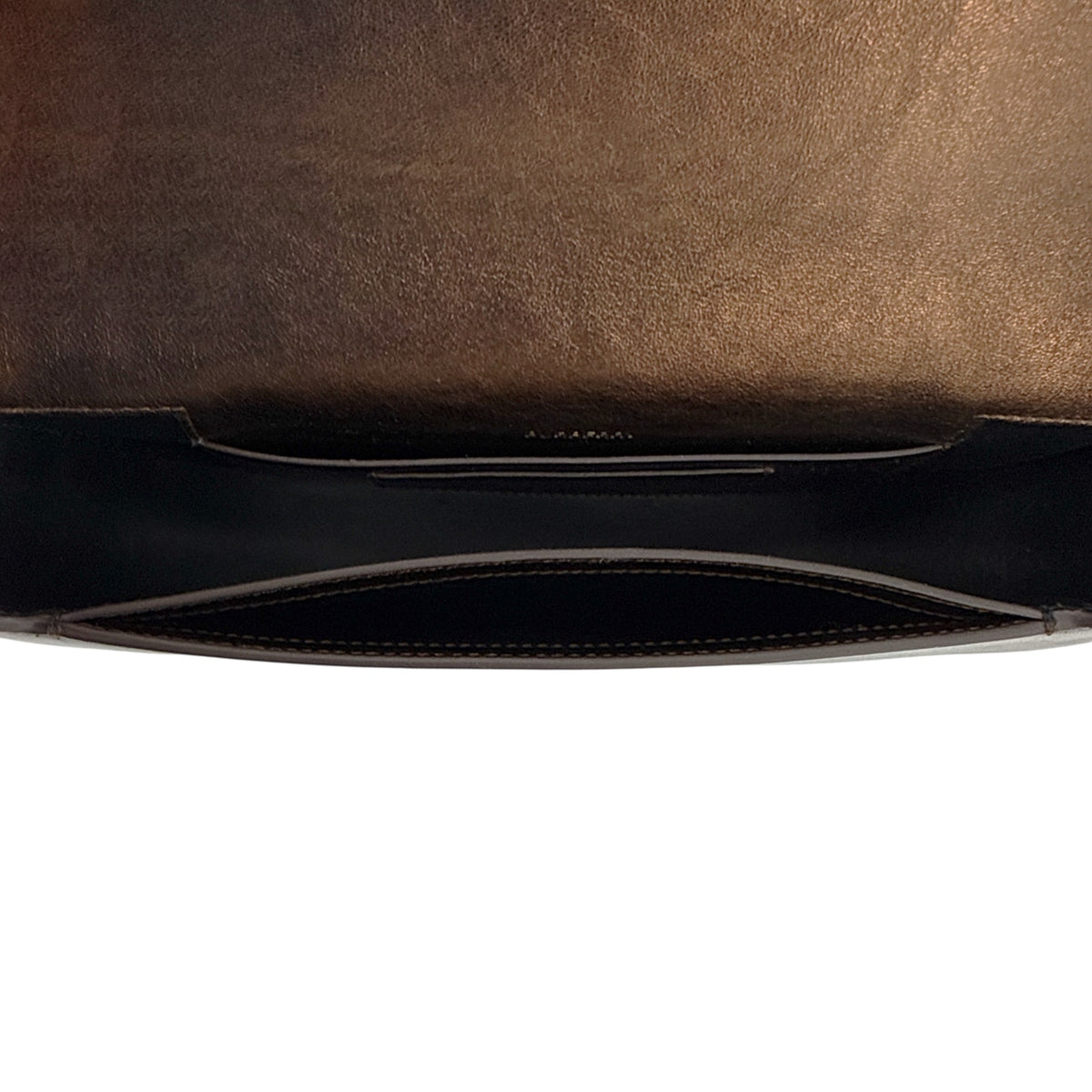 BURBERRY Small Metallic Leather Olympia Shoulder Bag in Bronze