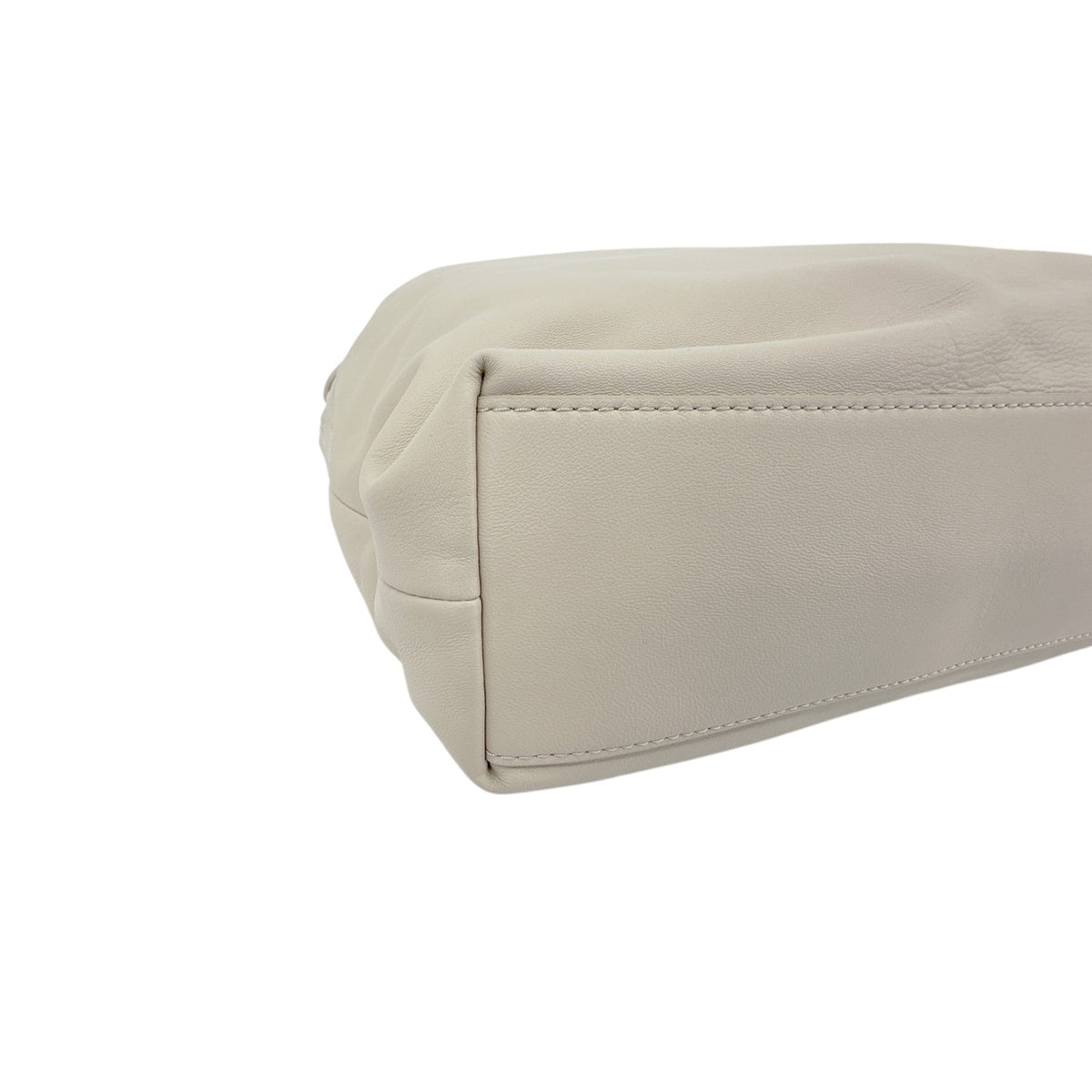 VERONICA BEARD Leather Slouch Bag in Ivory