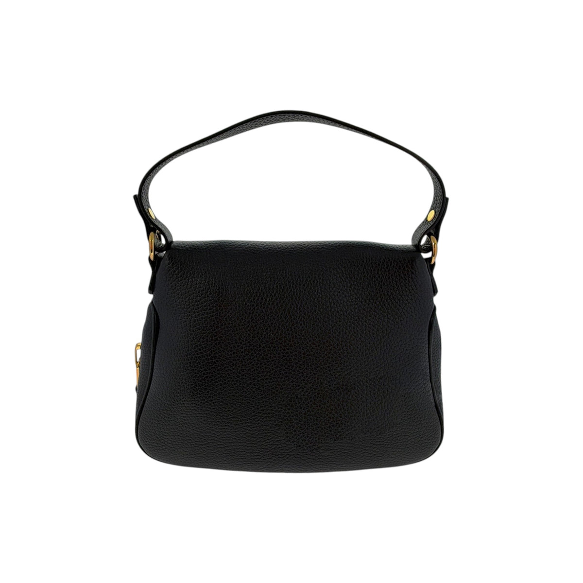 TOM FORD Jennifer Medium Double Strap Bag in Black Grained Leather