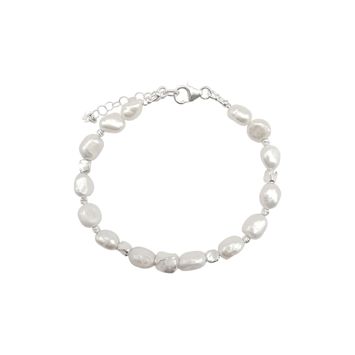 SILPADA Power Player Silver Freshwater Pearl Bracelet