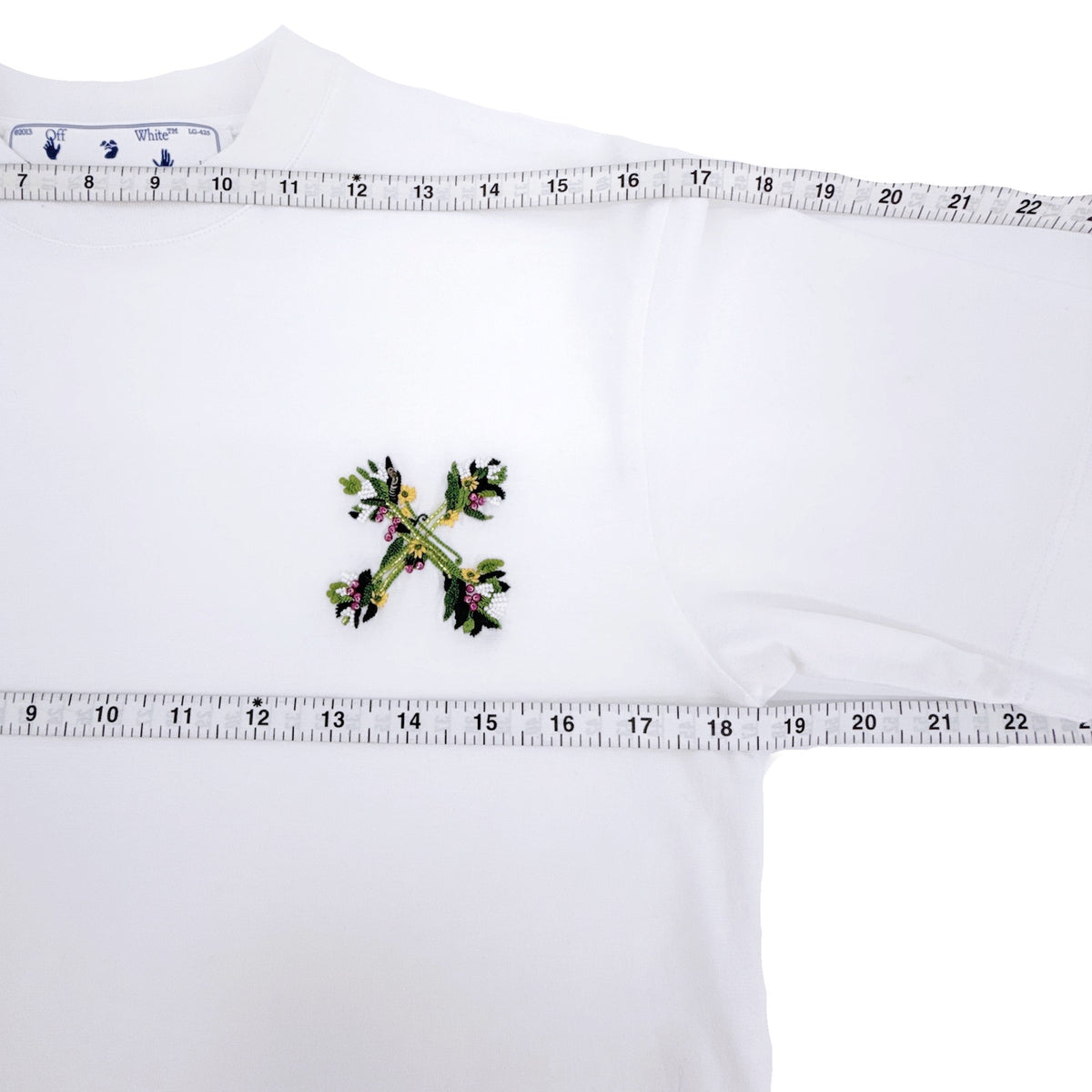 OFF-WHITE Embroidered Mini Floral Arrows Tee in White S