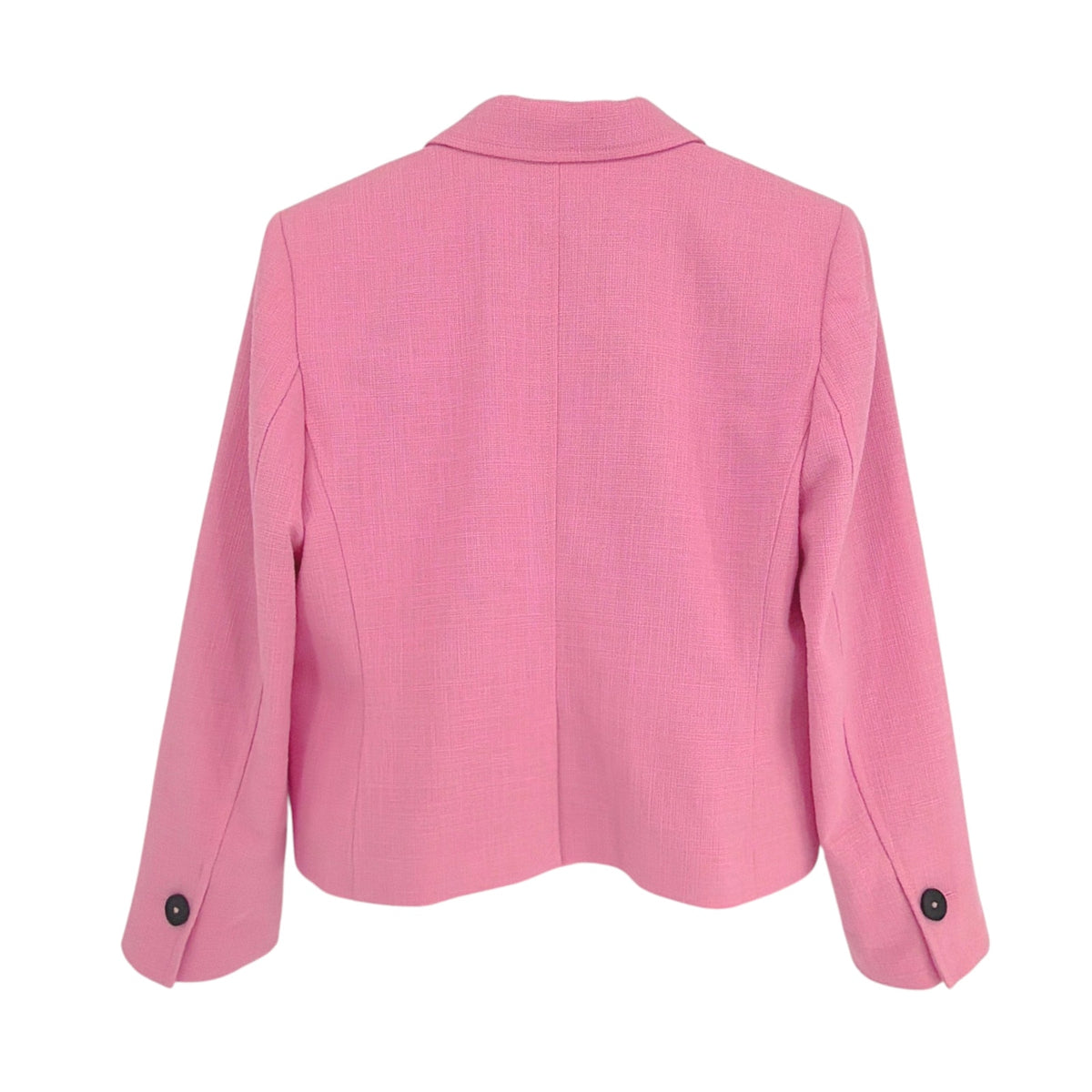 ME+EM Cotton Blend Spring Boyfriend Blazer in Perfect Pink UK12|US8