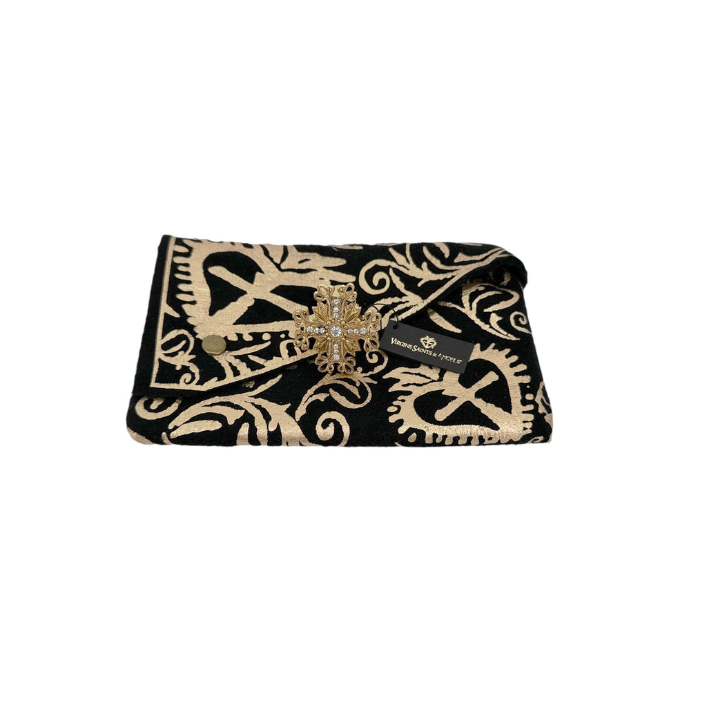 VSA Electra Cross Ring in Gold Size 6
