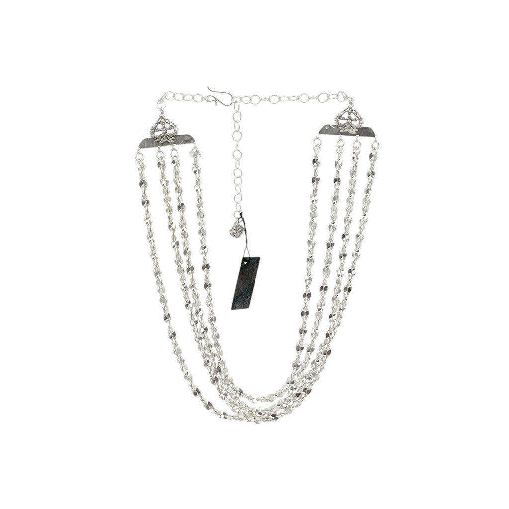VSA Love Chain Necklace in Silver