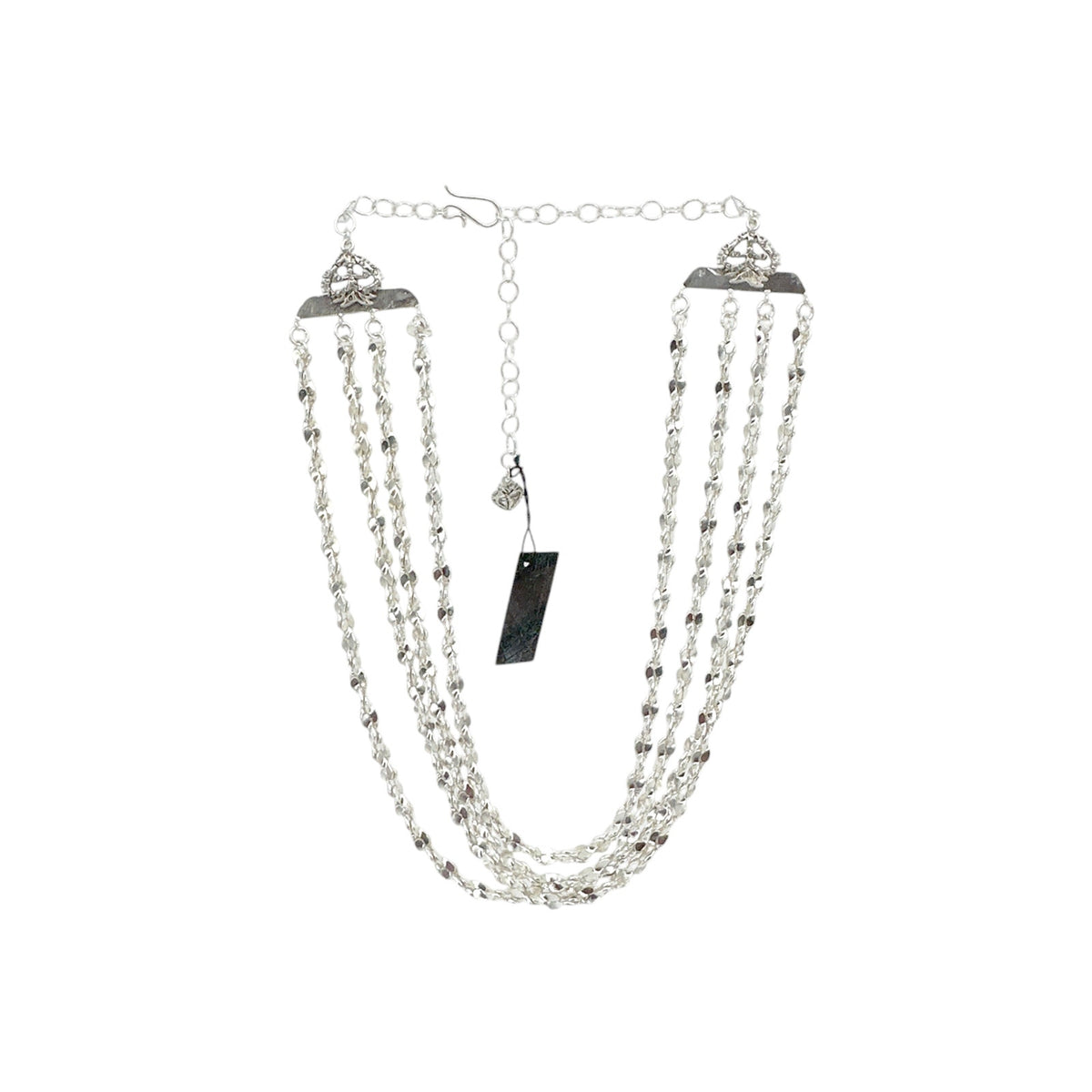 VSA Love Chain Necklace in Silver