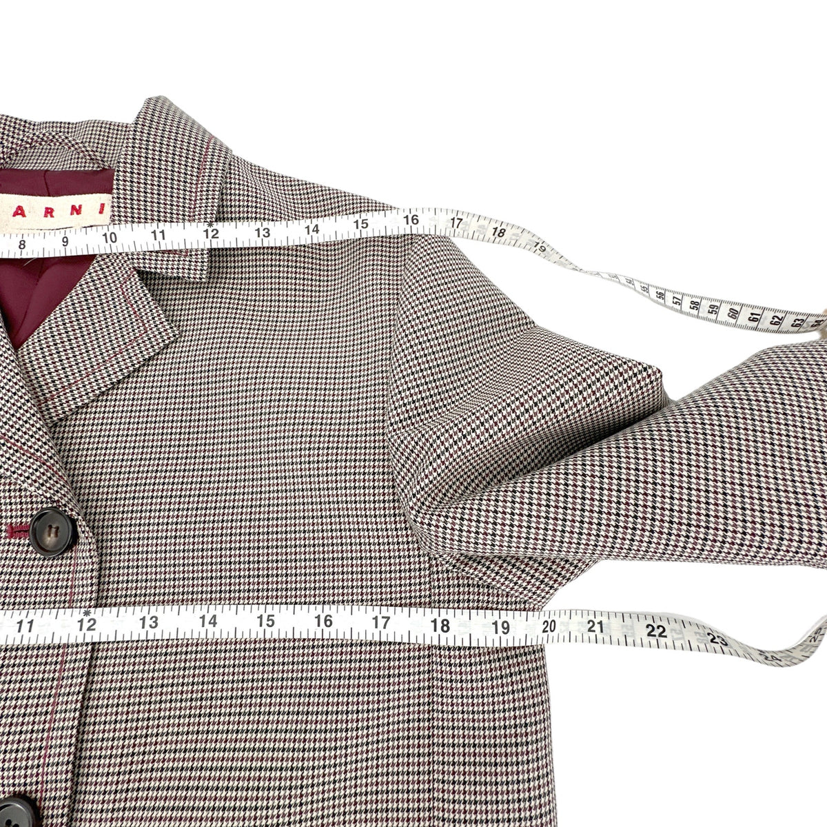 MARNI Houndstooth Double Breasted Blazer IT40|S