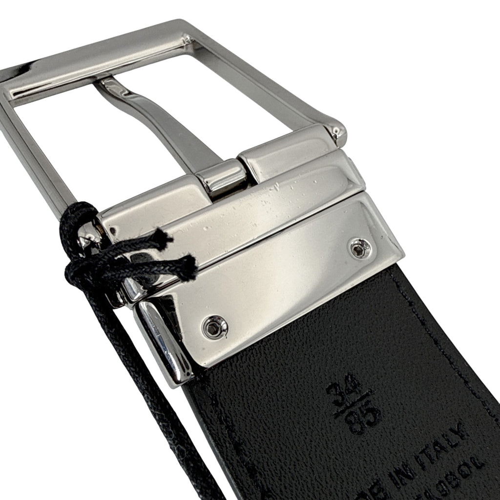 BURBERRY Louis 35mm Reversible Buckle Giant Check E-Canvas Belt 85|34