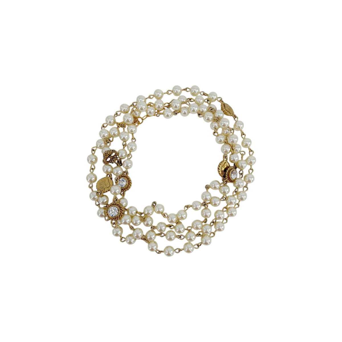VSA Wrap 6mm Pearl Cream & Gold