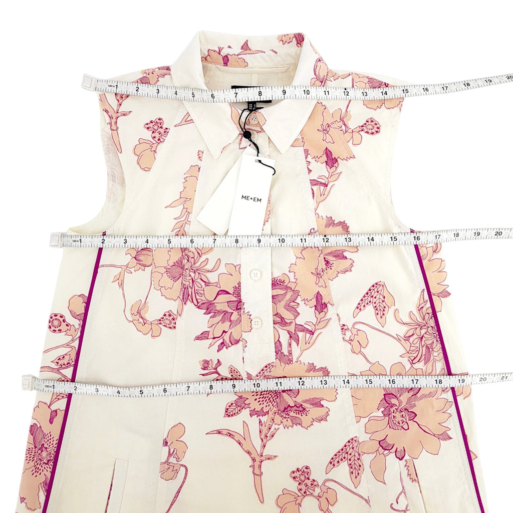 ME+EM Cotton Scribbled Floral Print Maxi Shirt Dress 2