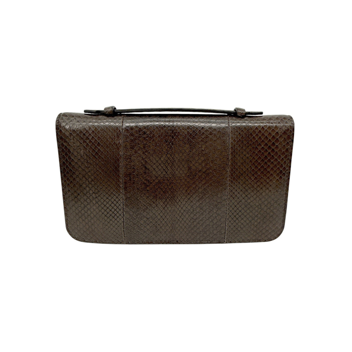 TOM FORD Jennifer Python Clutch Bag with Strap in Graphite