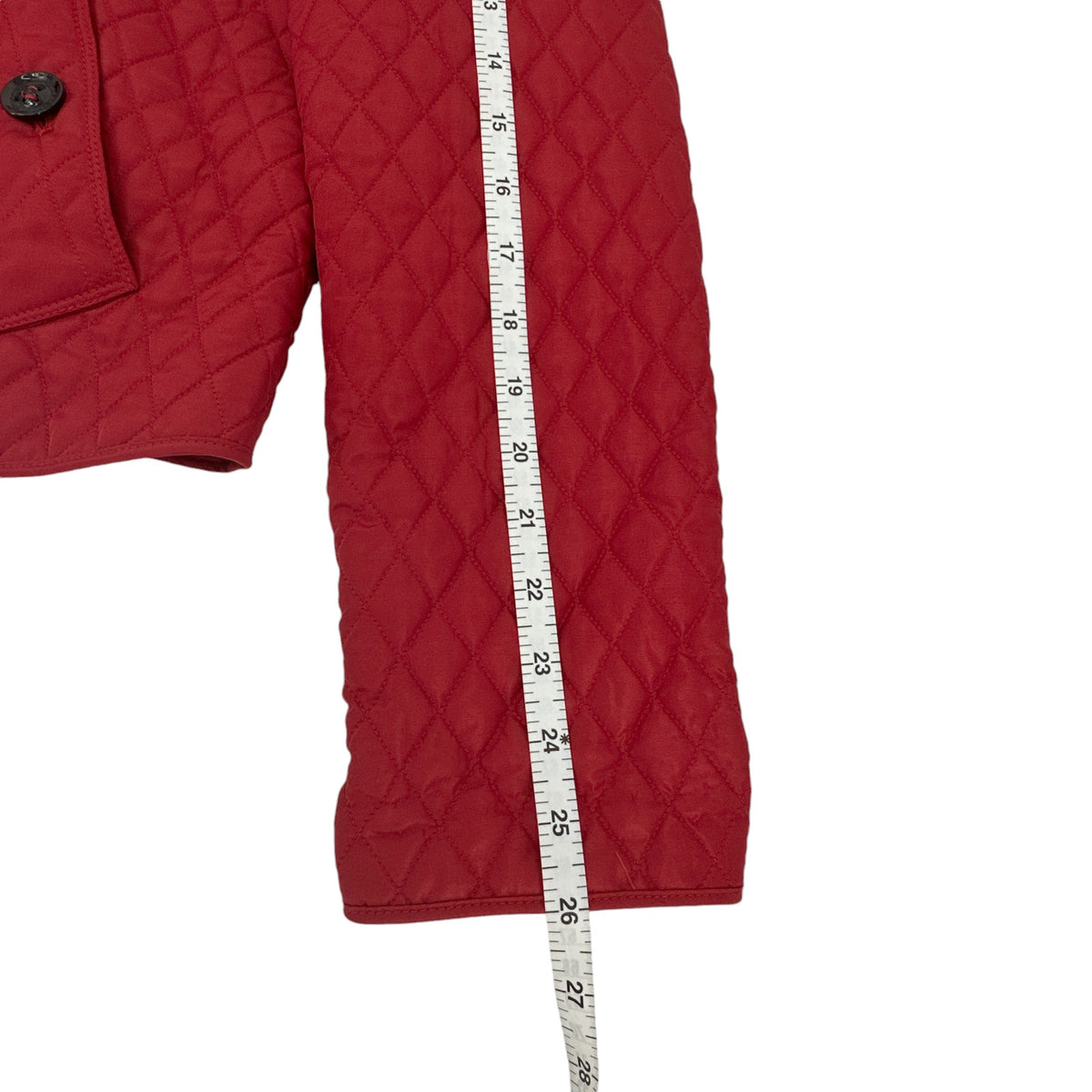 BURBERRY London Cropped Diamond Quilted Jacket in Red US10 | M