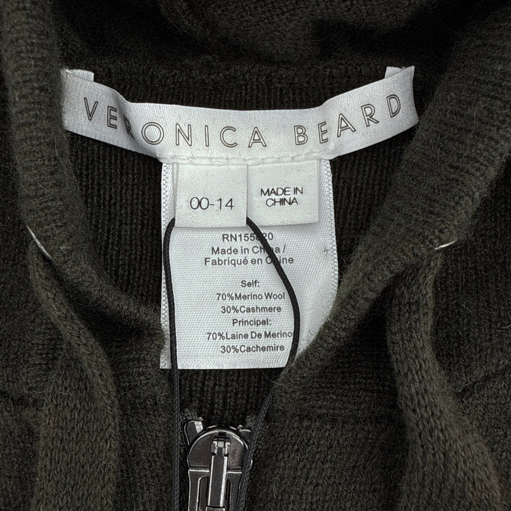 VERONICA BEARD Cashmere Hoodie Dickey in Army
