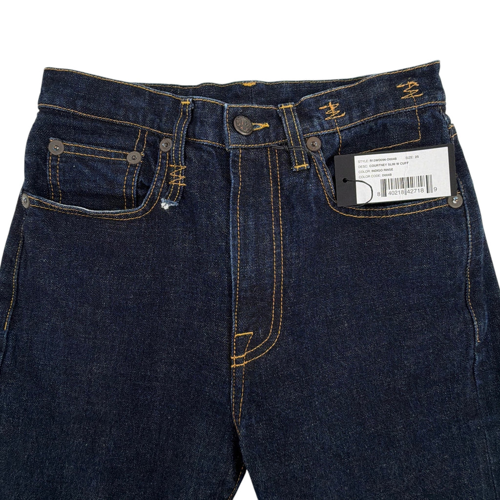 R13 Courtney Slim with Cuff in Indigo Rinse 25