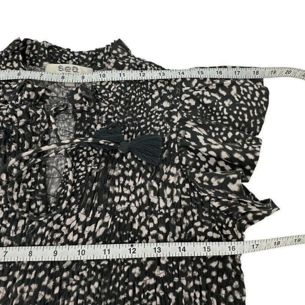 SEA New York Calla Cheetah Flutter Sleeve Top Size 4