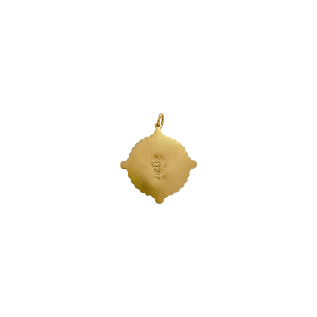 VIRGINS SAINTS & ANGELS VSA Bespoke San Benito Medallion in Gold & Pink