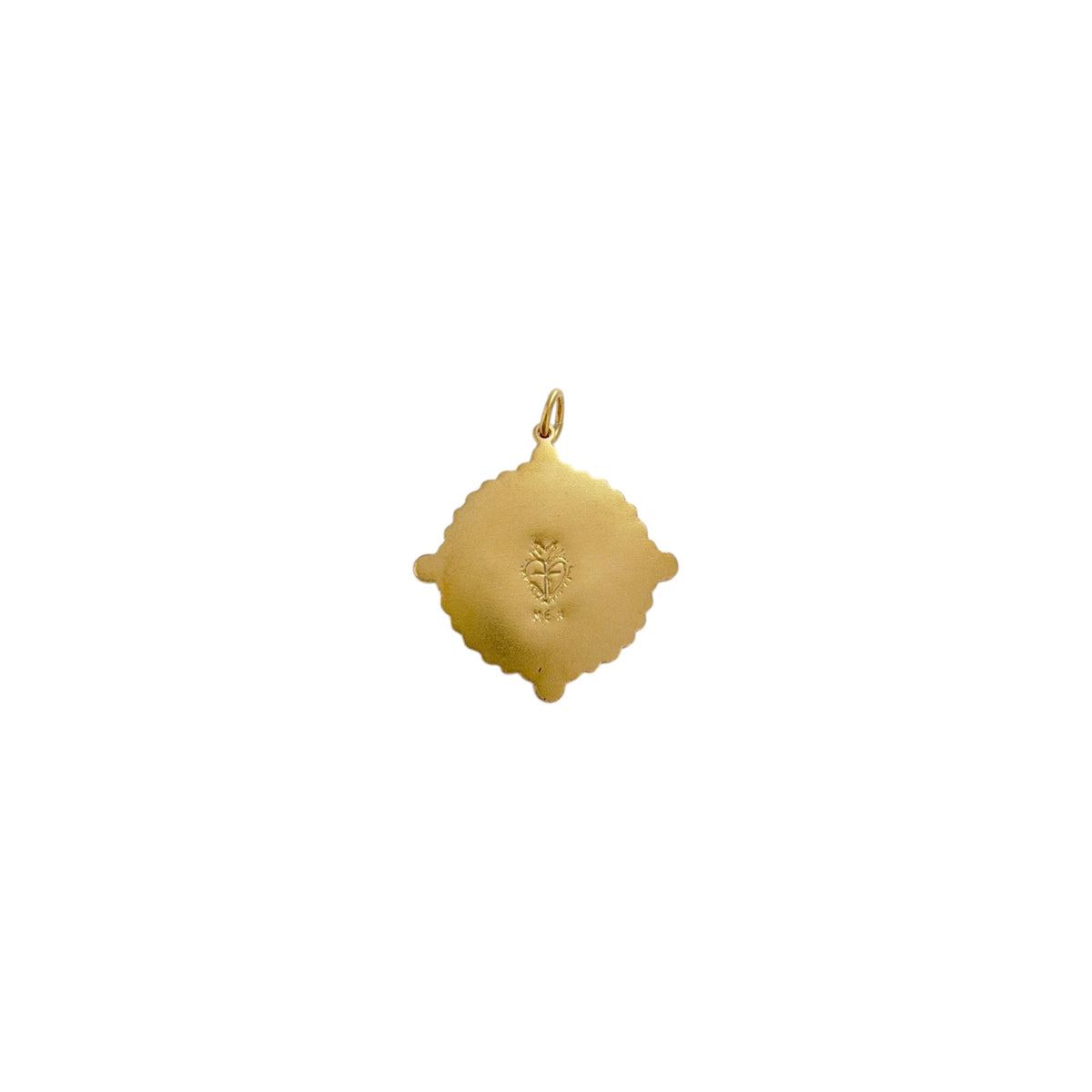 VIRGINS SAINTS & ANGELS VSA Bespoke San Benito Medallion in Gold & Pink