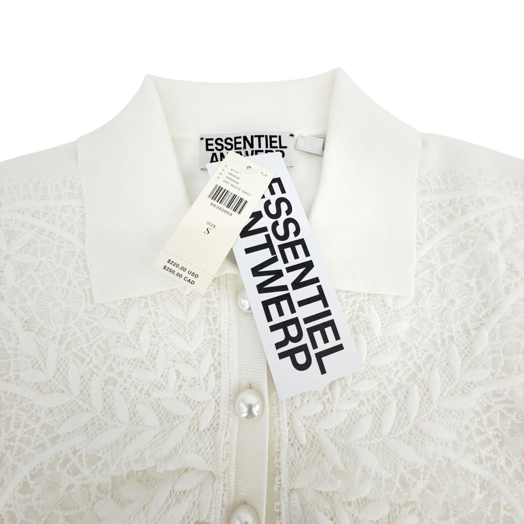 ESSENTIEL ANTWERP Ihelly Sweater Top in Off-white S