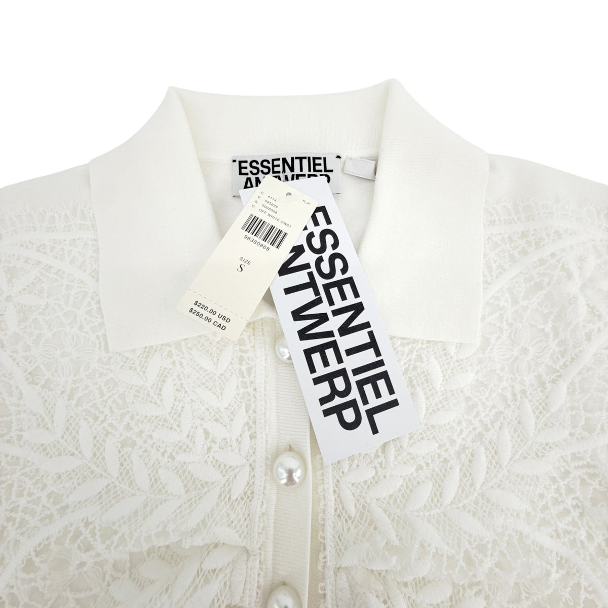 ESSENTIEL ANTWERP Ihelly Sweater Top in Off-white S