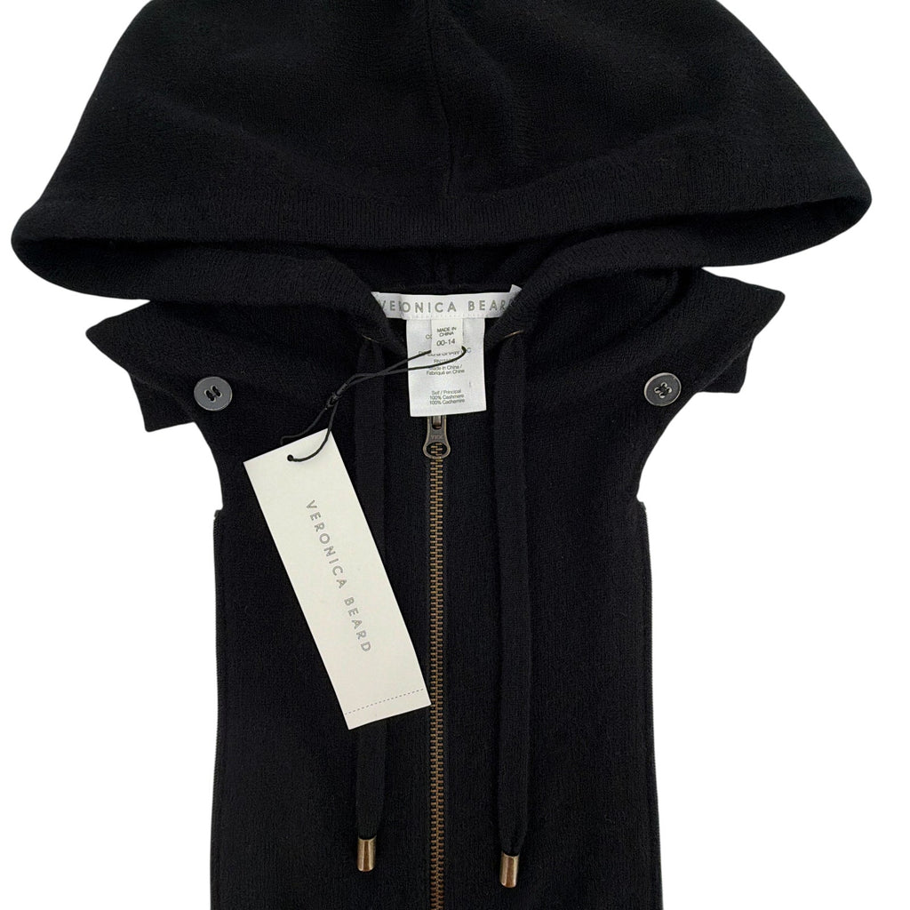 VERONICA BEARD Cashmere Hoodie Dickey in Black