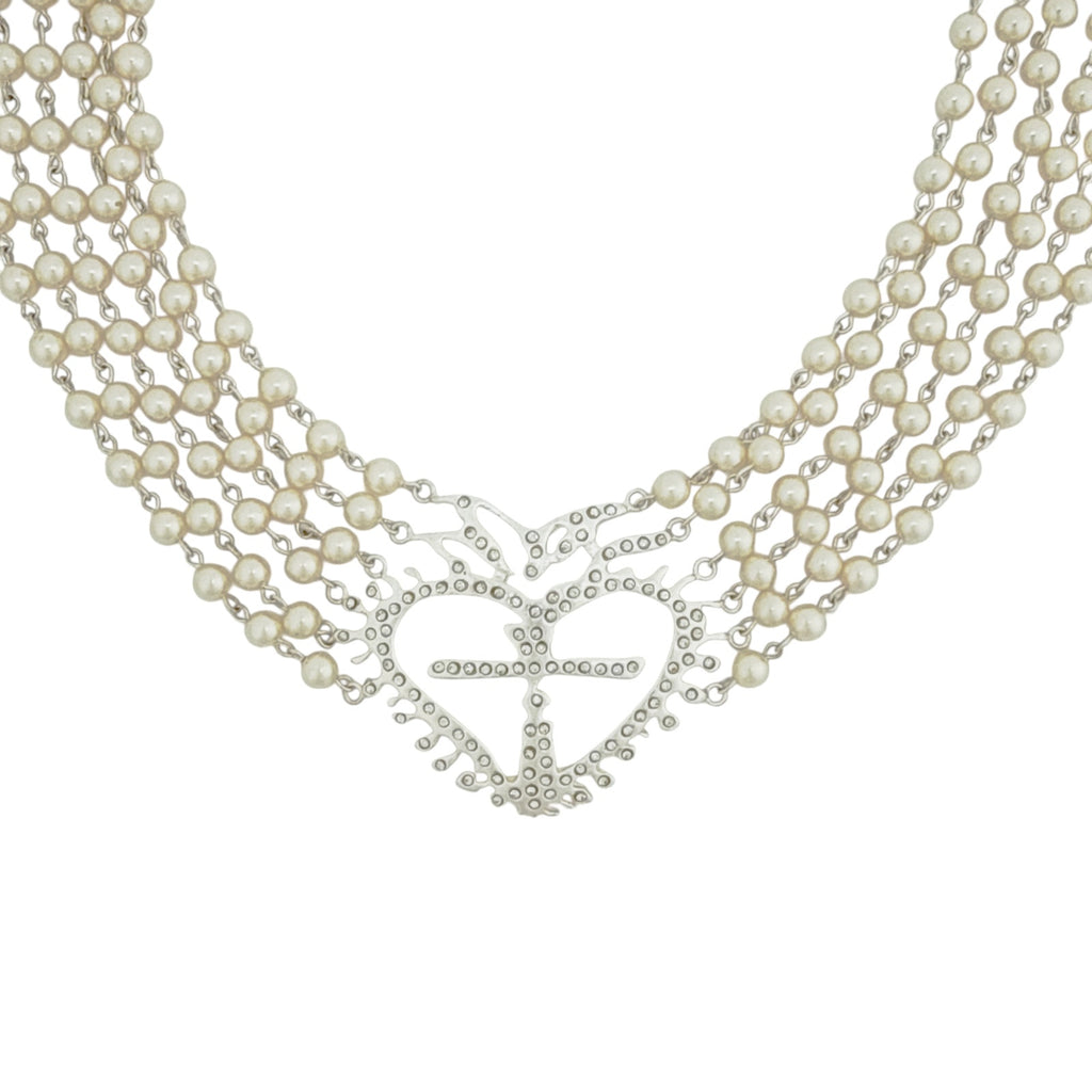 VSA La Queen Collar Pearl & Silver