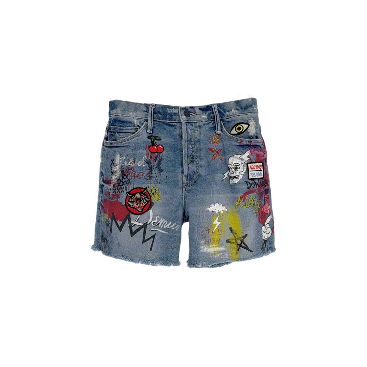 MOTHER The Vagabond Cuffed Shorts in Out of Gas 25