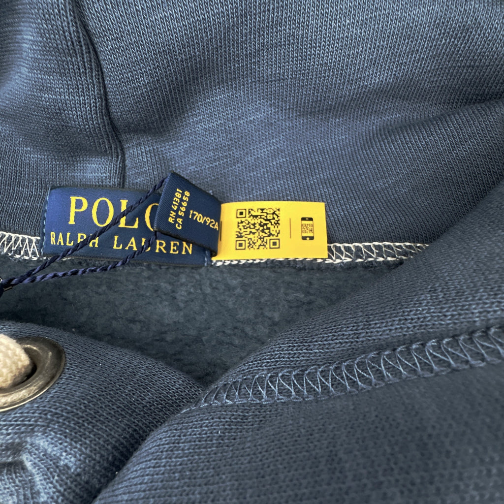 POLO RALPH LAUREN Fleece Graphic Hoodie in Laguna Blue S