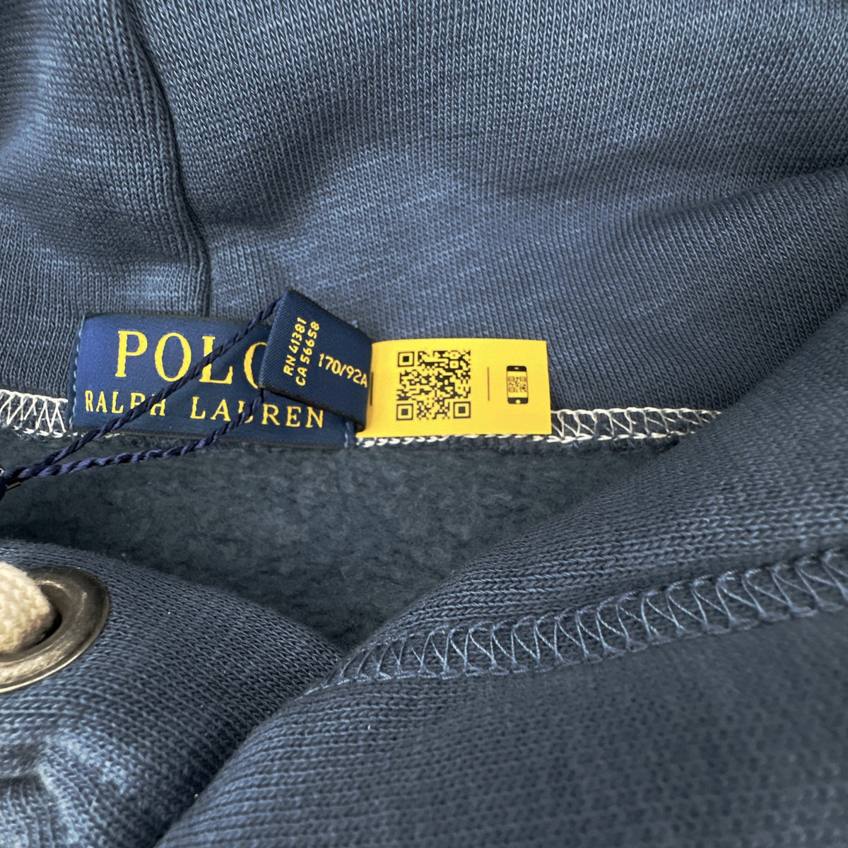 POLO RALPH LAUREN Fleece Graphic Hoodie in Laguna Blue S