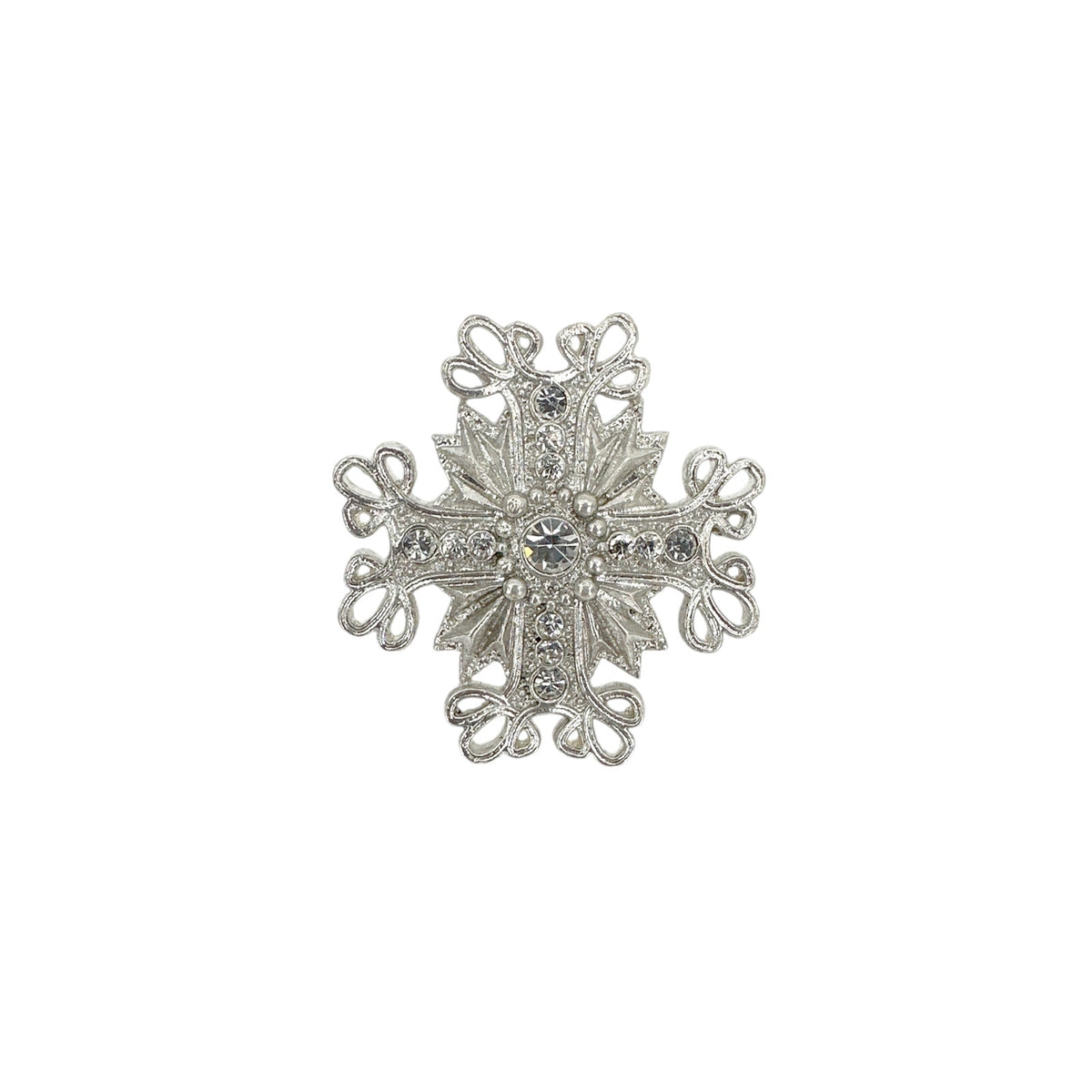 VSA Electra Cross Ring in Silver Size 6