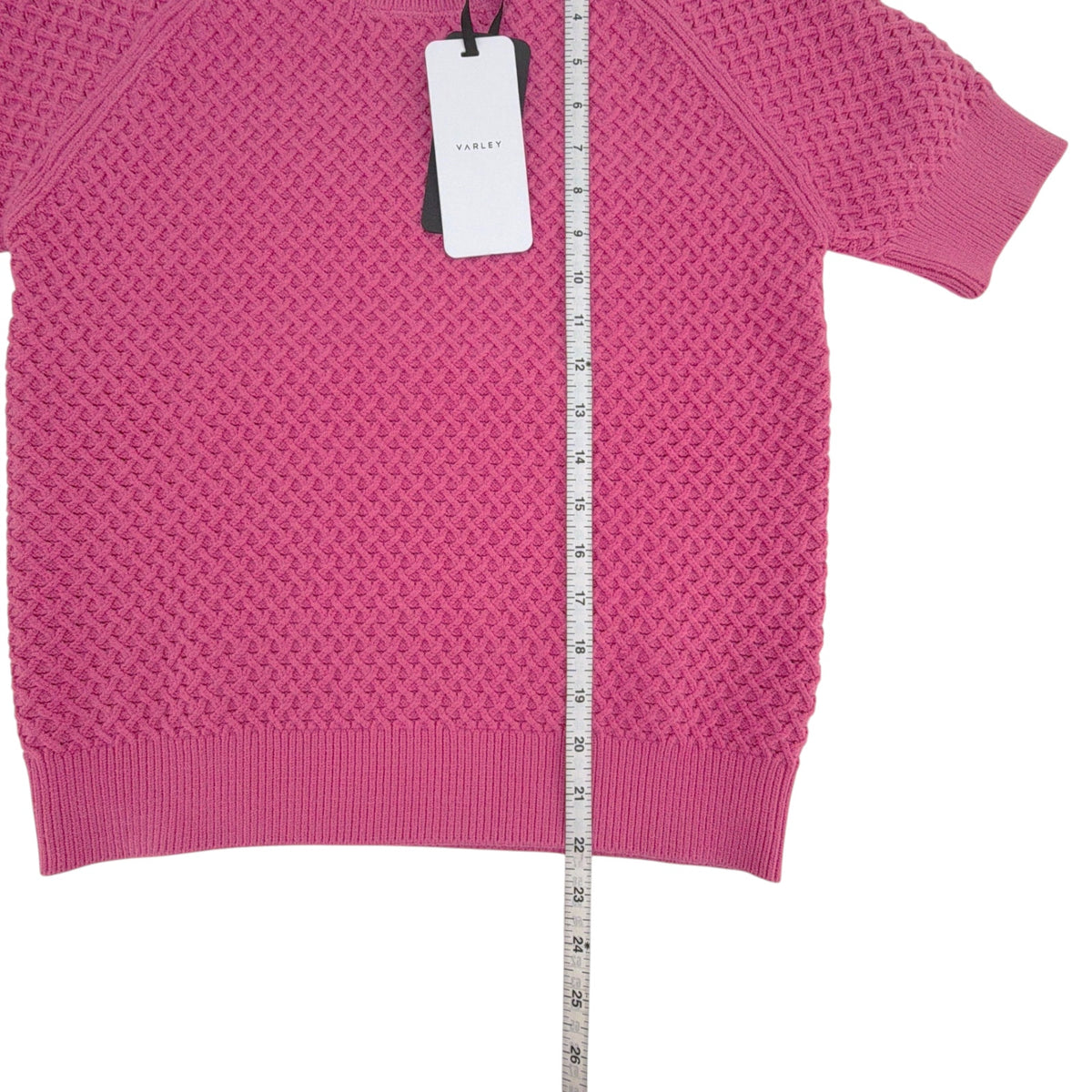 VARLEY Lucy Knit Top in Ibis Rose S