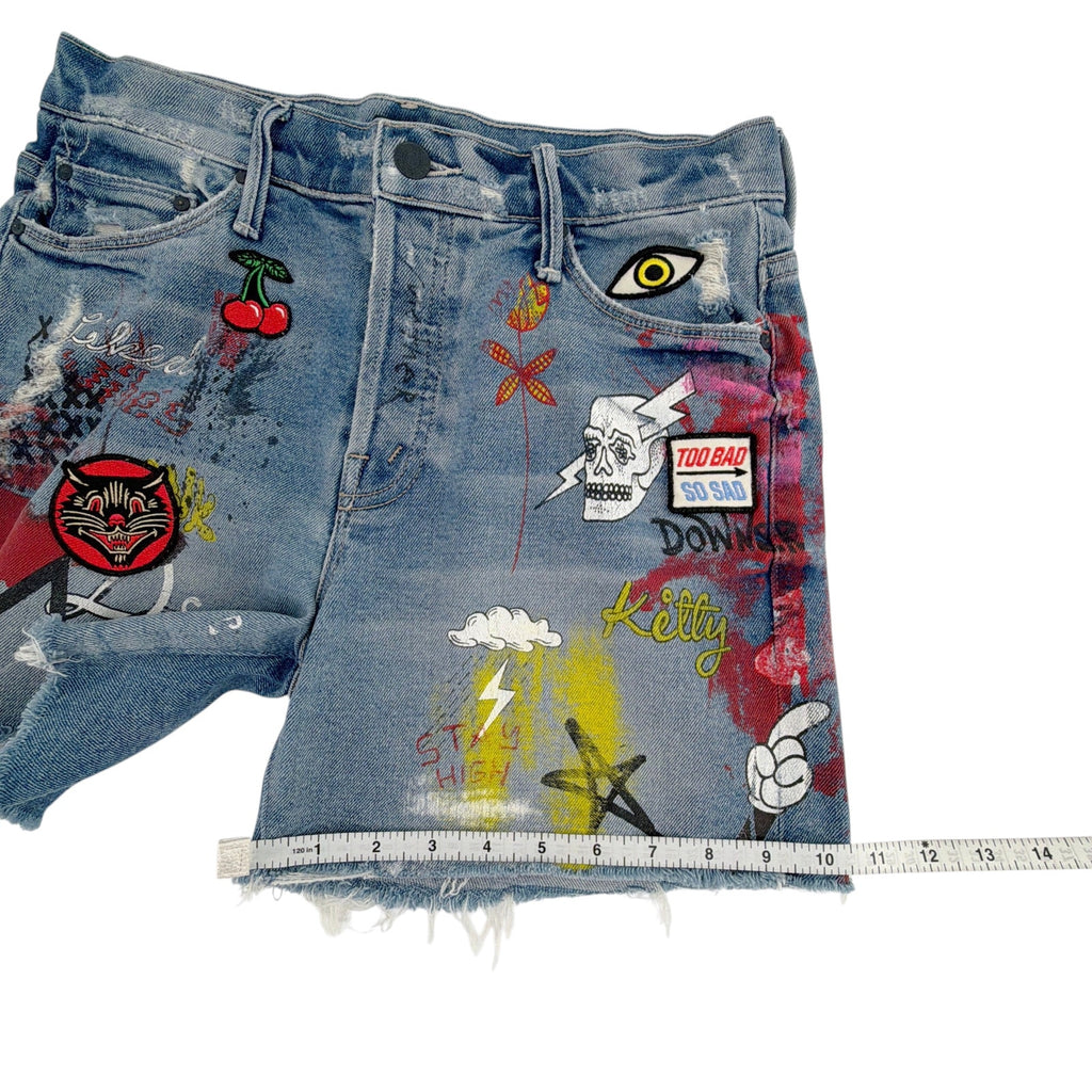 MOTHER The Vagabond Cuffed Shorts in Out of Gas 25